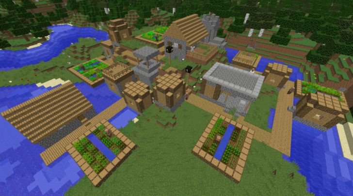 A Large Village With Many Resources Seed Minecraft