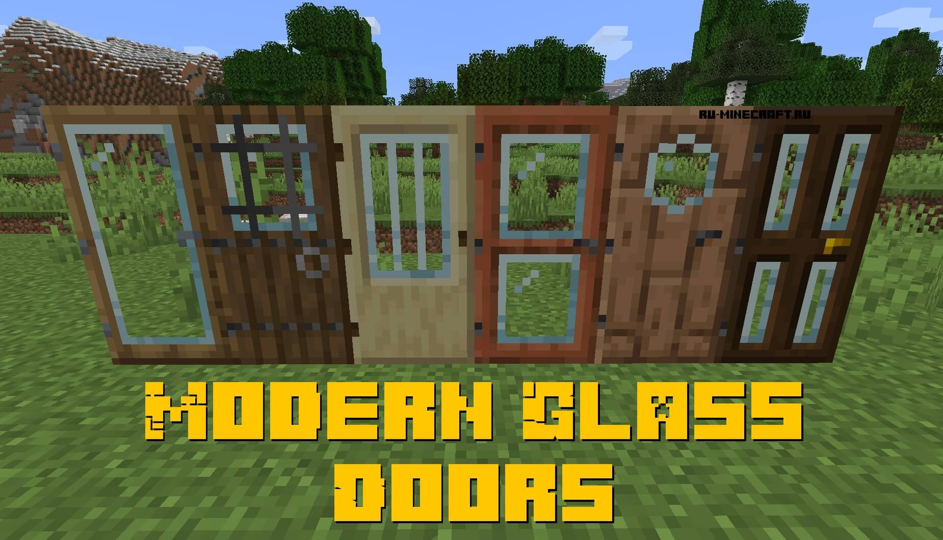 Modern Glass Doors For Minecraft 1 16