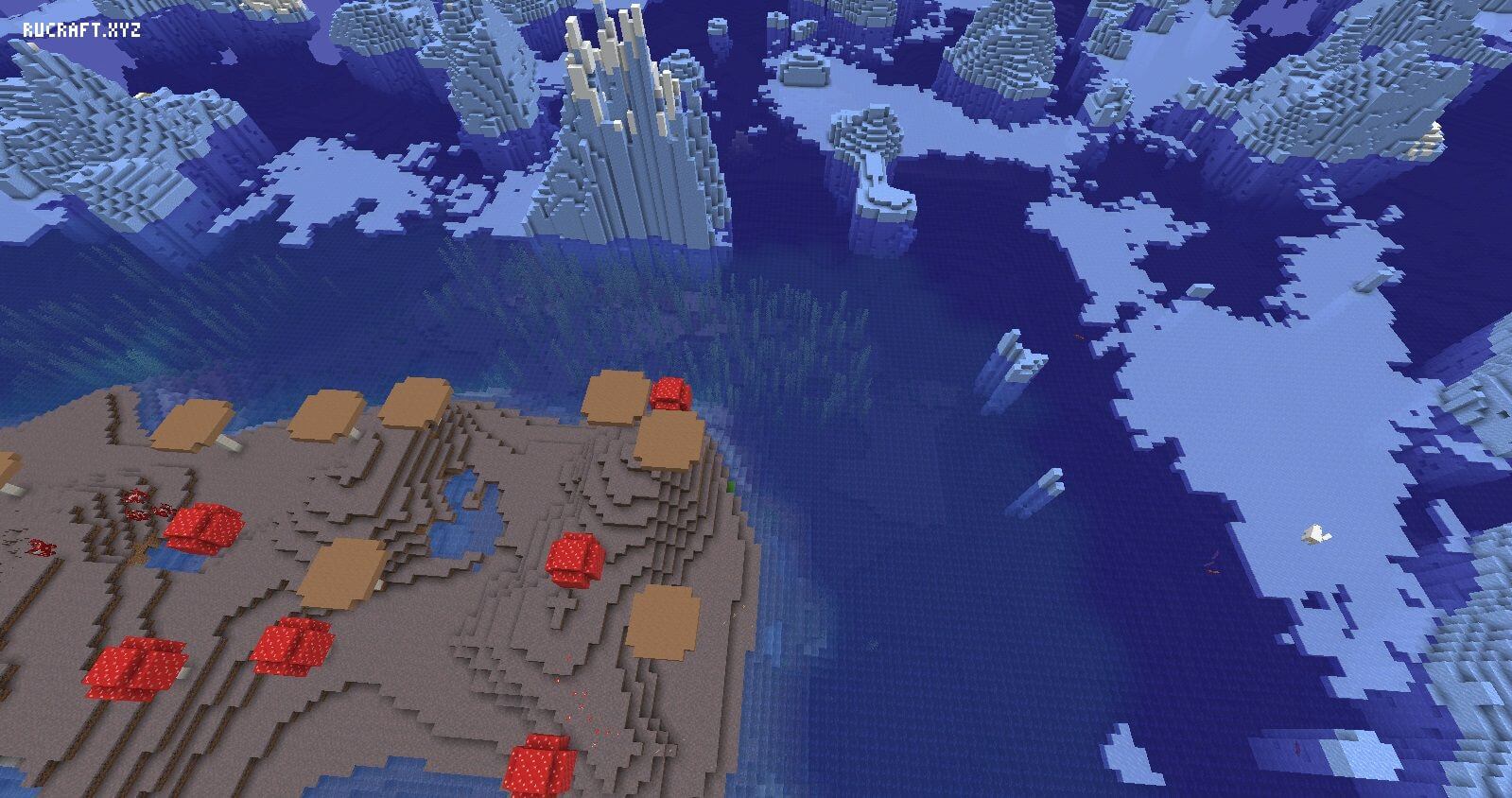 Mushroom Islands And Ice Peaks Seed Minecraft