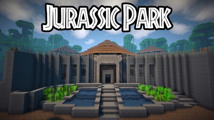 Jurassic, Park, Карта, Майнкрафт, парк, юрского, периода, minecraft...
