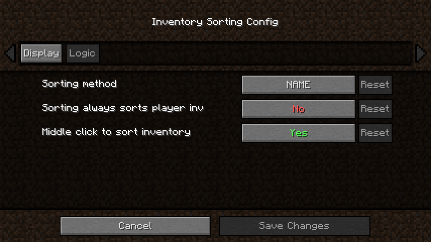 Inventory Sorting For Minecraft 1 16