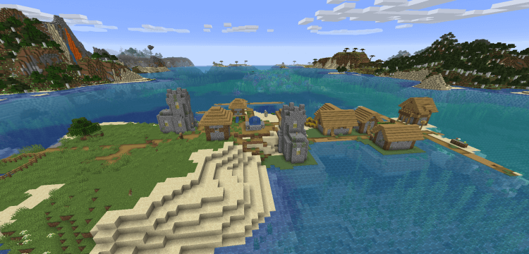 A Village By The Ocean Seed Minecraft