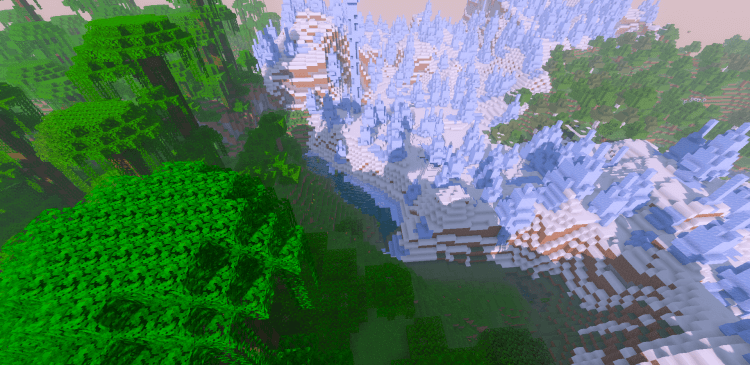 Ice Islands Near A Jungle Seed Minecraft