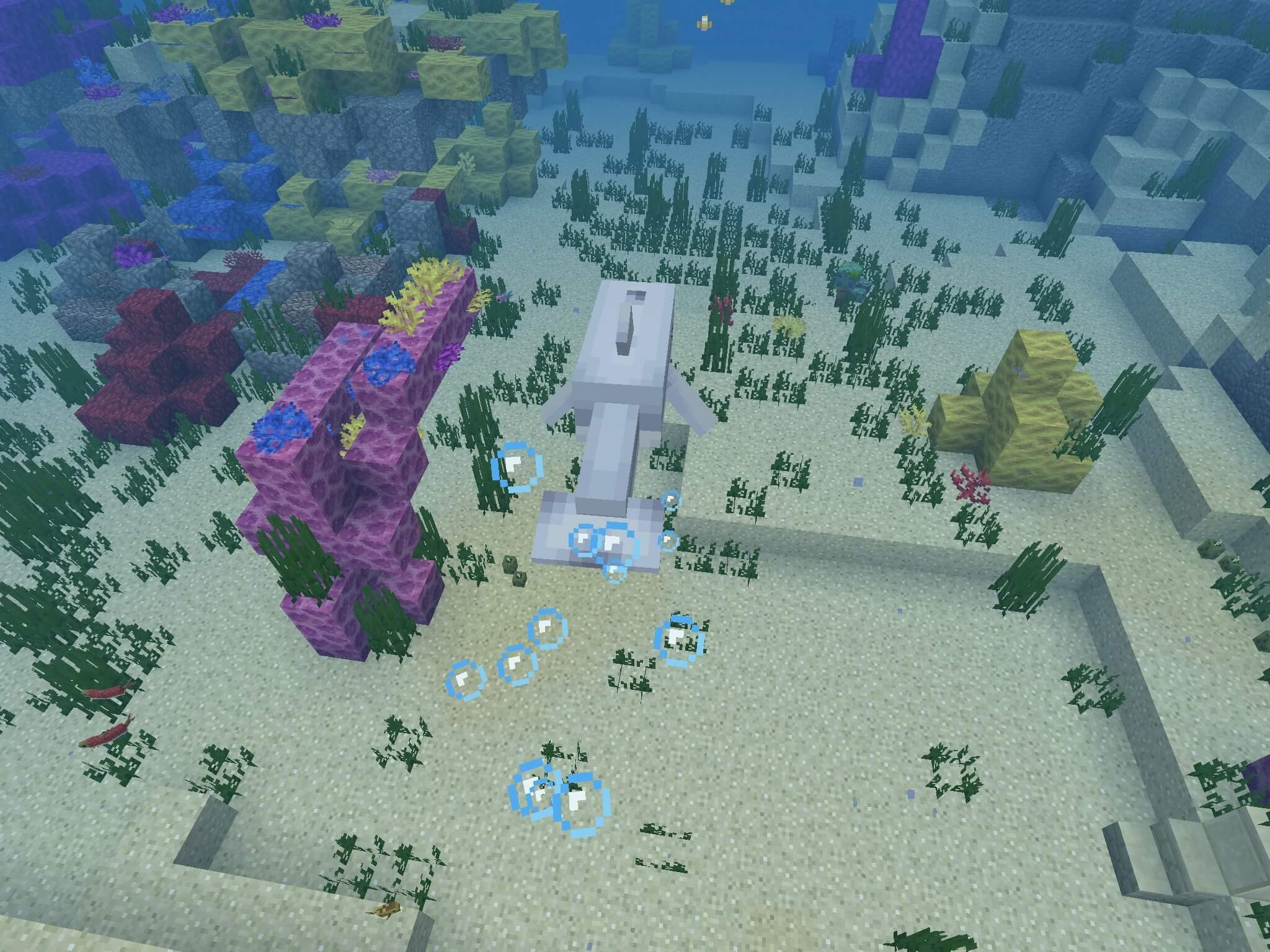 1537918027 Coral Reefs and an Underwater Cave Seed Minecraft PE.