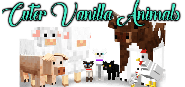 Cuter Vanilla Animals for Minecraft Pocket Edition 1.13