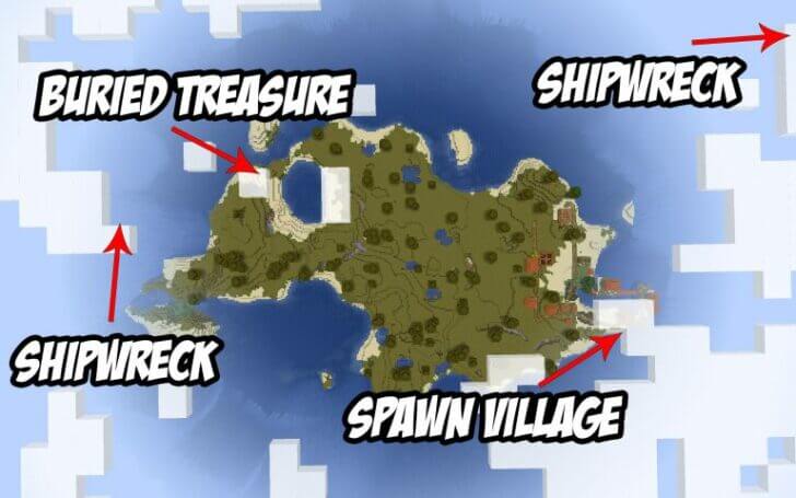 A Shipwreck Near The Island Seed Minecraft