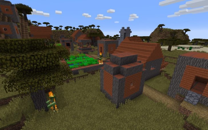A Zombie Village At The Spawn Seed Minecraft