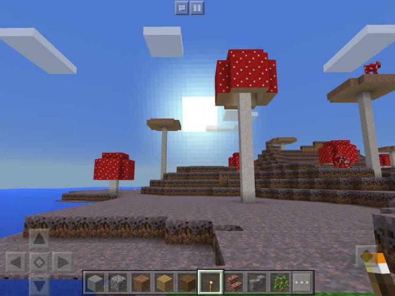 1979690726 A Mushroom Biome Next to a Village Seed Minecraft PE