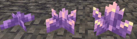 Minecraft 1.17 中的紫水晶芽