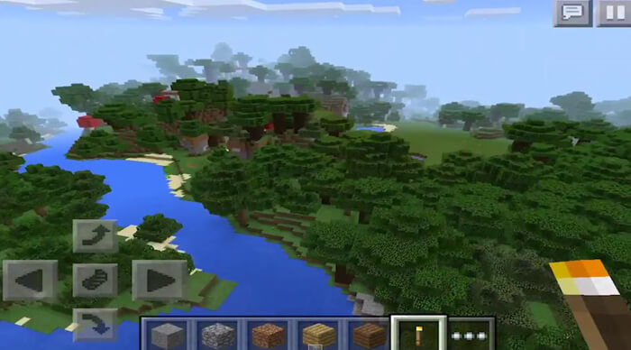 The Hidden Forest And A Dungeon Minecraft Pe Seed