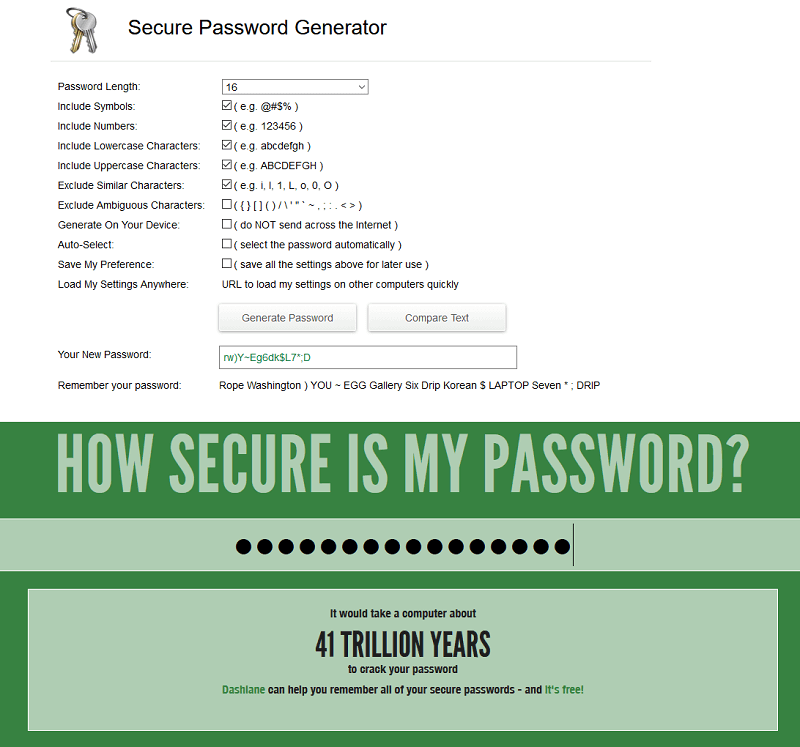 strong password en