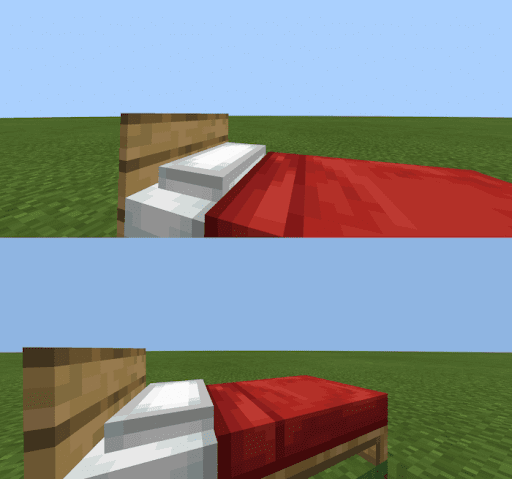 minecraft bed tent