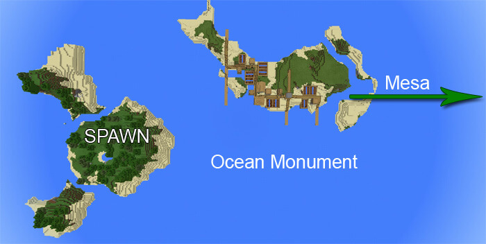 Island Village Ocean Monument Sid Minecraft Pe