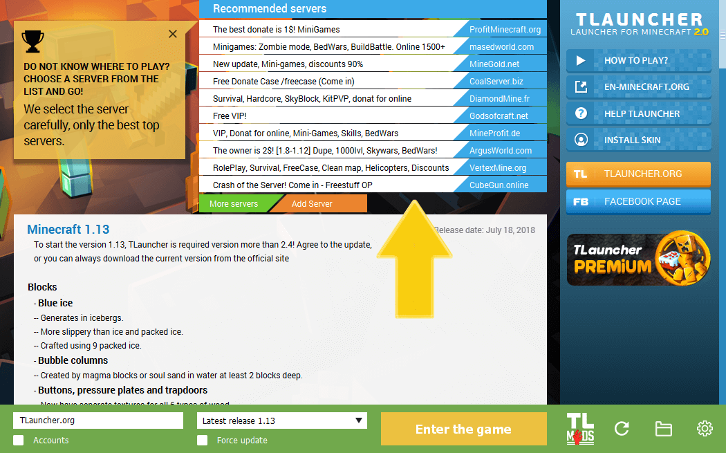 Advertising Minecraft Server In The Tlauncher