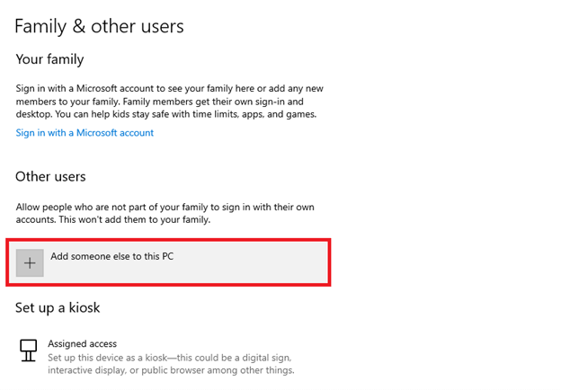 Creating a New User in Windows 10 img 4