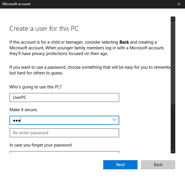 Creating a New User in Windows 11 img 6