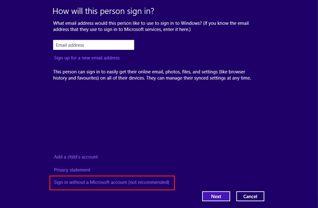 Creating a New User in Windows 8 img 7