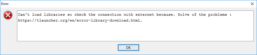 Error library download TLauncher