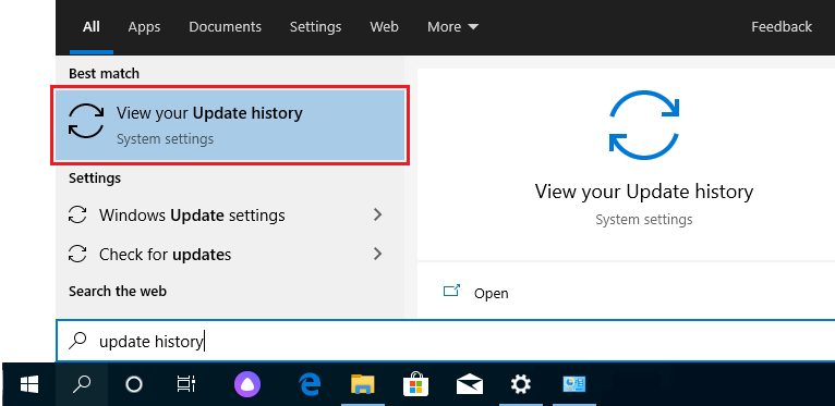 История обновлений Windows
