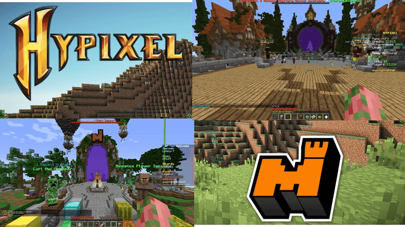 Hypixel и Mineplex логотипы