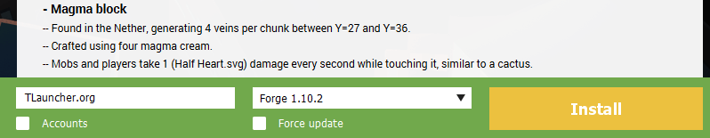 Install Forge 1.10.2 TLauncher
