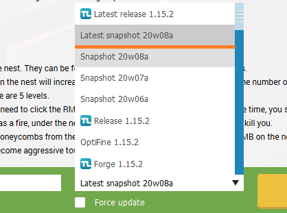 Install new snapshot in TLauncher