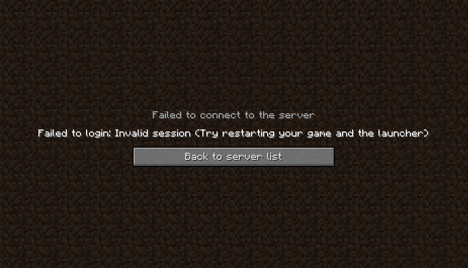 Resoneer vaccinatie na school Failed to login: Invalid session in Minecraft/TLauncher