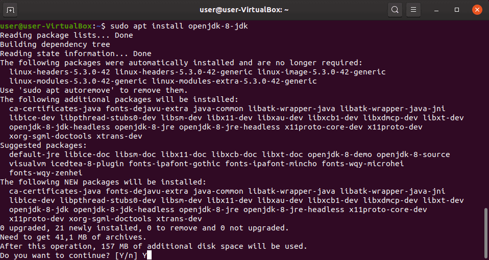terminal install java ubuntu