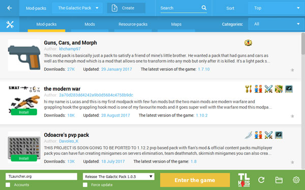 ModPacks with TLauncher